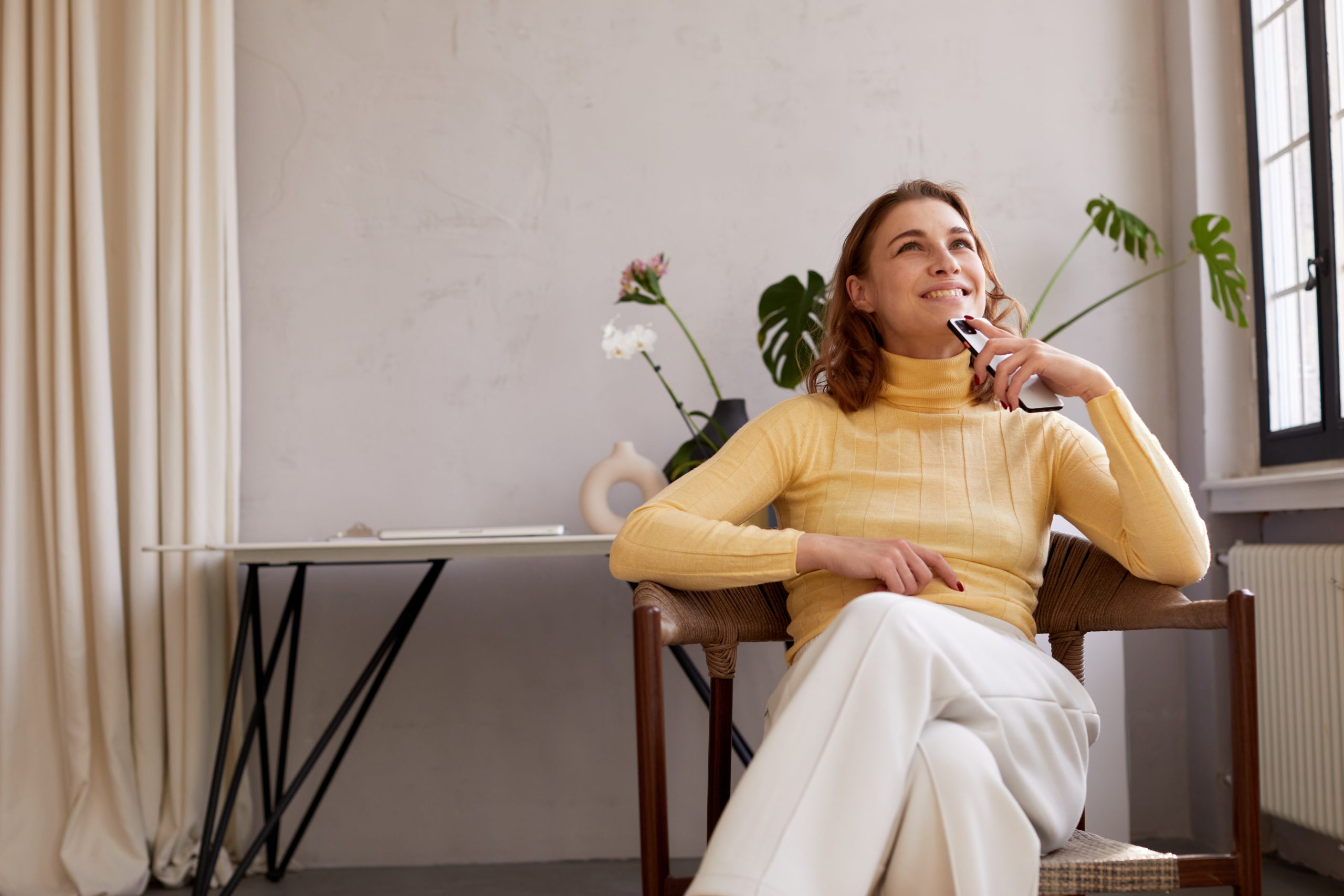 image of a lady sitting